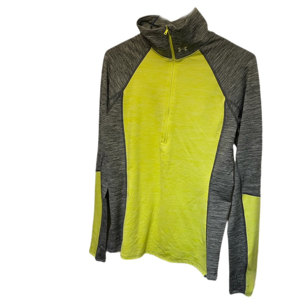 Under Armour Cold Gear Neon Yellow and Gray Lightweight Jacket